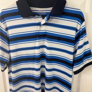 Polo by Ralph Lauren Men's Navy and White Striped Polo Shirt